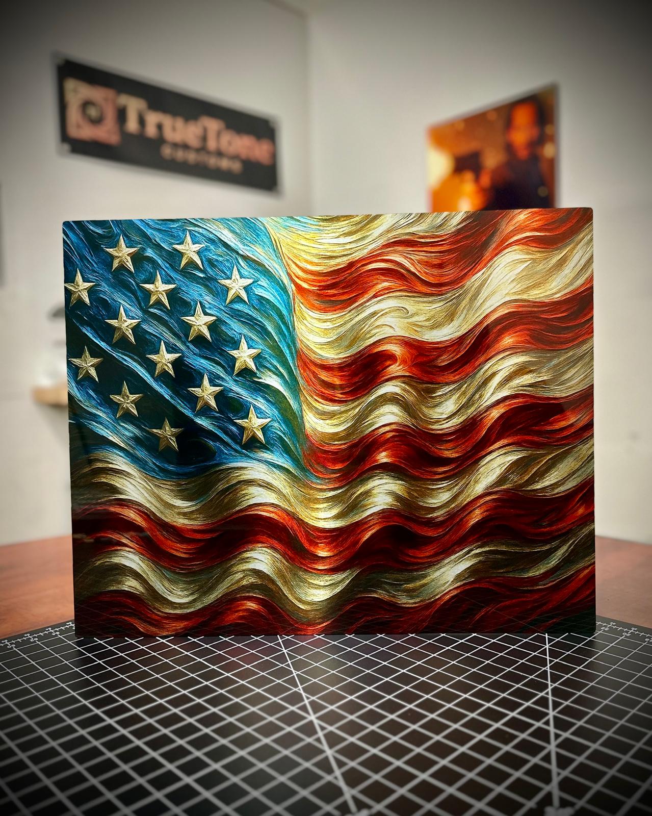 American Flag Art HD Metal Print 15"x18.75"