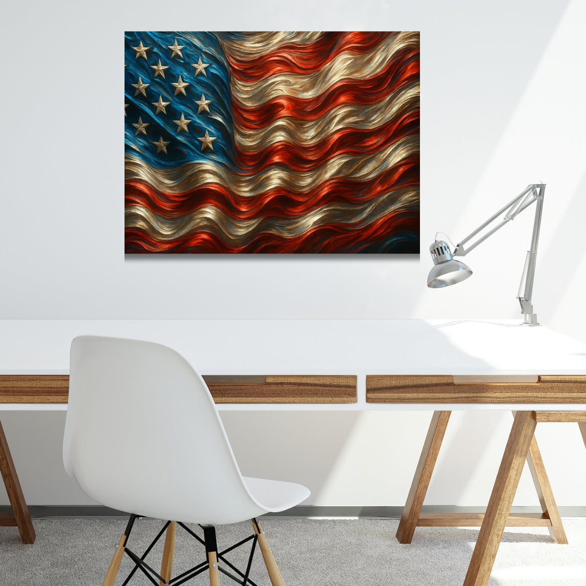 American Flag Art HD Metal Print 15"x18.75"